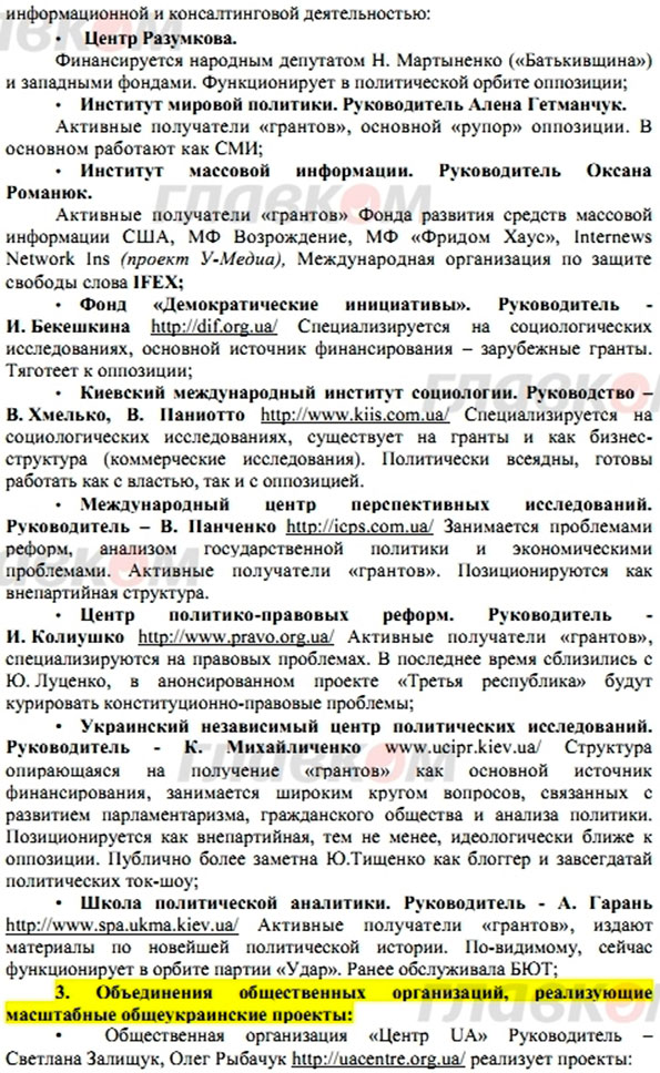 Аналитическая справка об иностранном влиянии на Украину